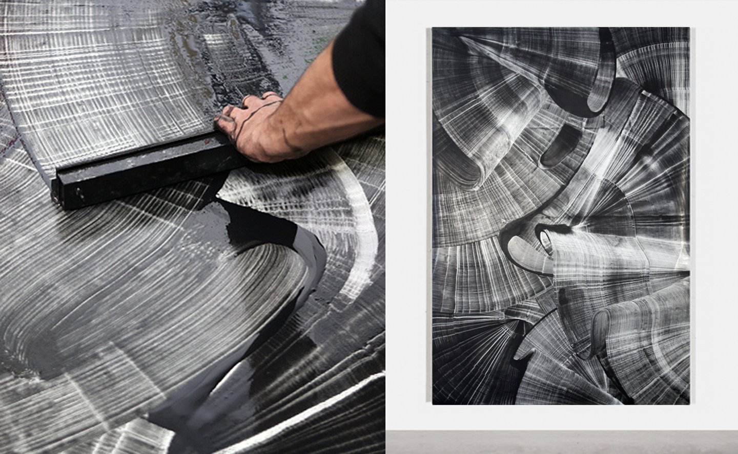 Noir serpentine, 2018 Juan Carlos Nadal Pintura contemporánea basada en el gesto y la acción Pintura contemporánea basada en el gesto y la acción